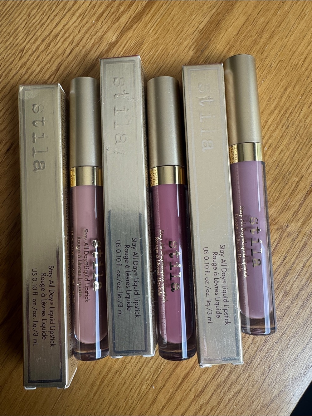 Stila Stay All Day Liquid Lipstick - Trio of Baci, Patina, and Caramello - NWT